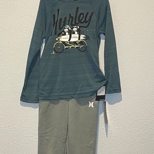 Hurley Hooded Shirt & Jogger Set